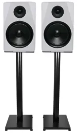 Pair Rockville APM8W 8" 500 Watt USB Studio Monitor Speakers+Black 29" Stands