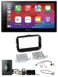 Автомагнитола для Alfa Romeo Giulietta (2014–2021) Pioneer 2DIN, DAB, USB, Bluetooth, поддержка кнопок на руле