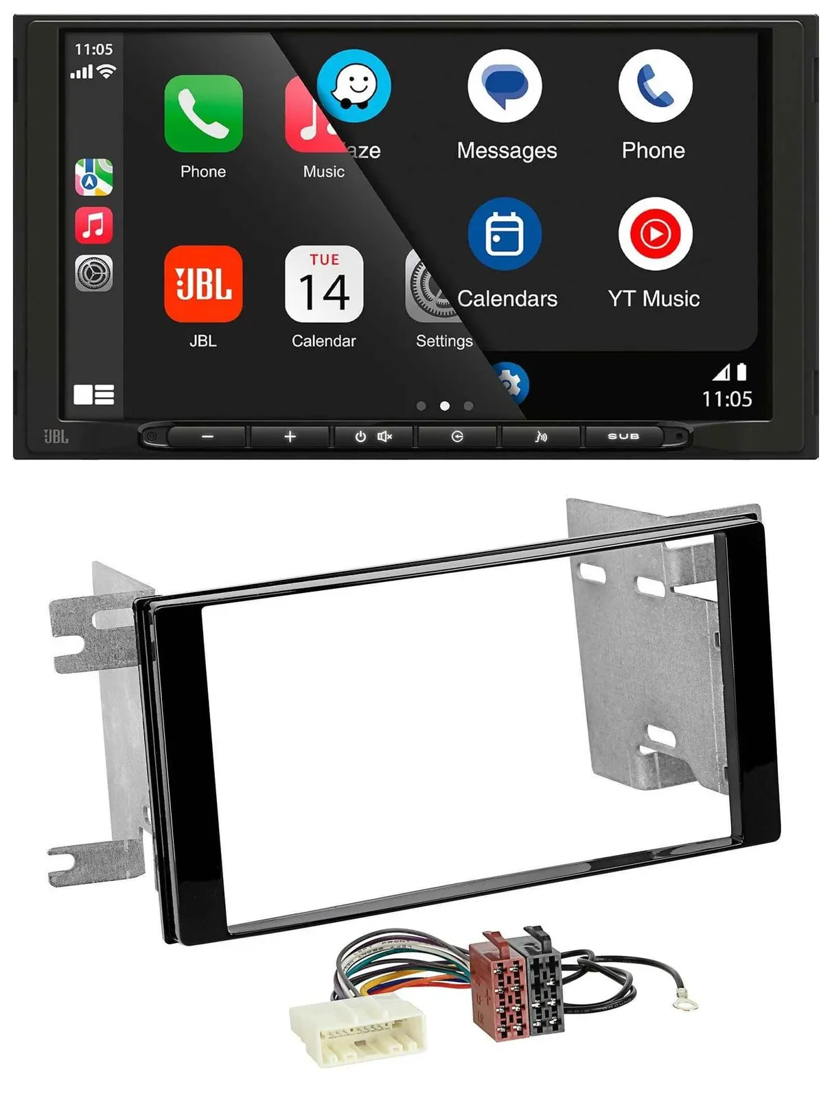 JBL USB 2DIN MP3 Bluetooth AUX Autoradio für Subaru Impreza Forester 07-12