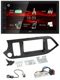 JVC USB Bluetooth MP3 DAB 2DIN Autoradio für Kia Picanto ab 11 ohne Start-Stop