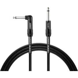 Warm Audio Pro Series - 1 End Rgt-Angle Instrument Cable 20 ft. Black