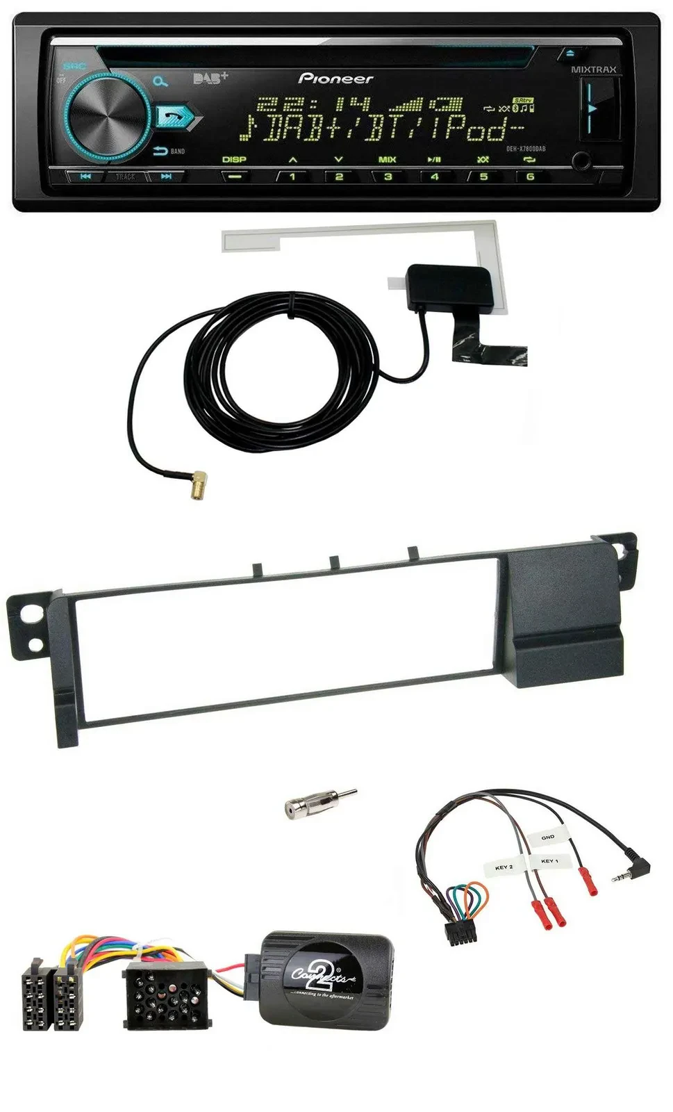 Pioneer MP3 Lenkrad CD USB DAB Autoradio für BMW 3er E46 (98-07)