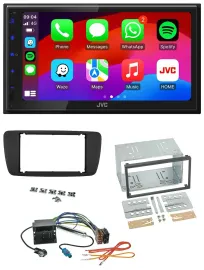 JVC Bluetooth 2DIN MP3 DAB USB Autoradio für Seat Ibiza ab 08 nitschwarz