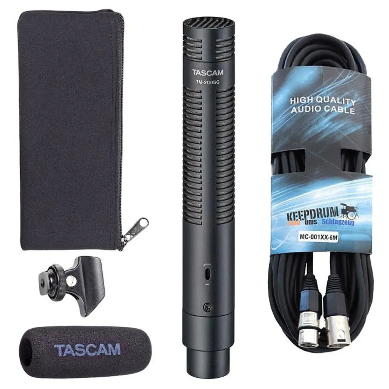 Микрофон-пушка Tascam TM-200SG с XLR-кабелем