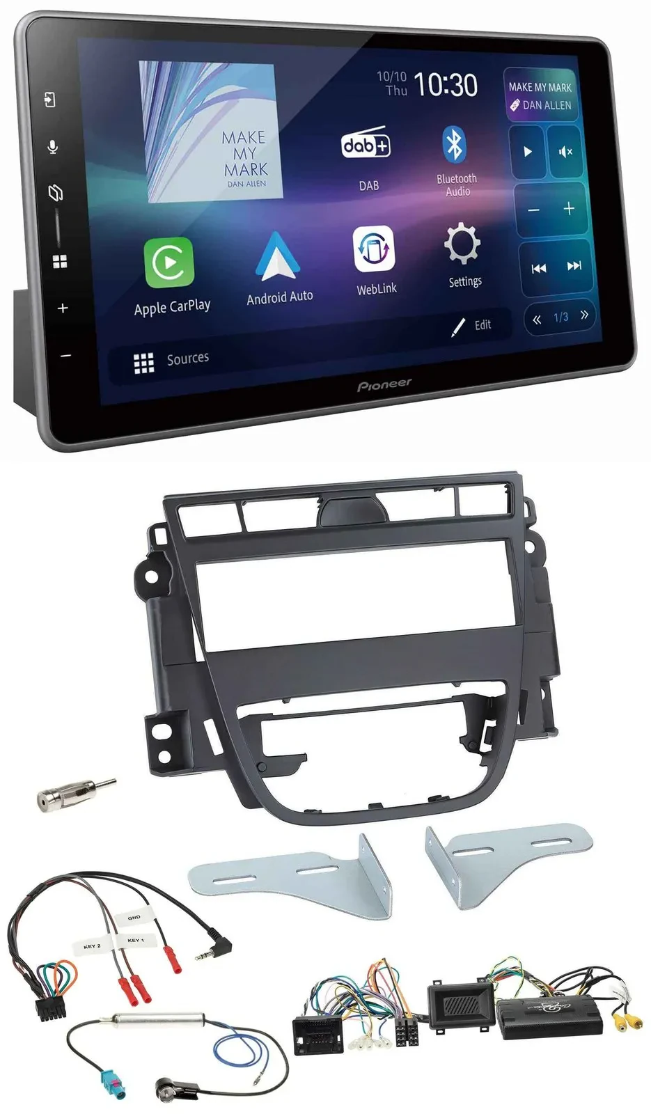 Автомагнитола для Opel Meriva B Pioneer Bluetooth, USB, DAB, поддержка кнопок на руле (с 2010)