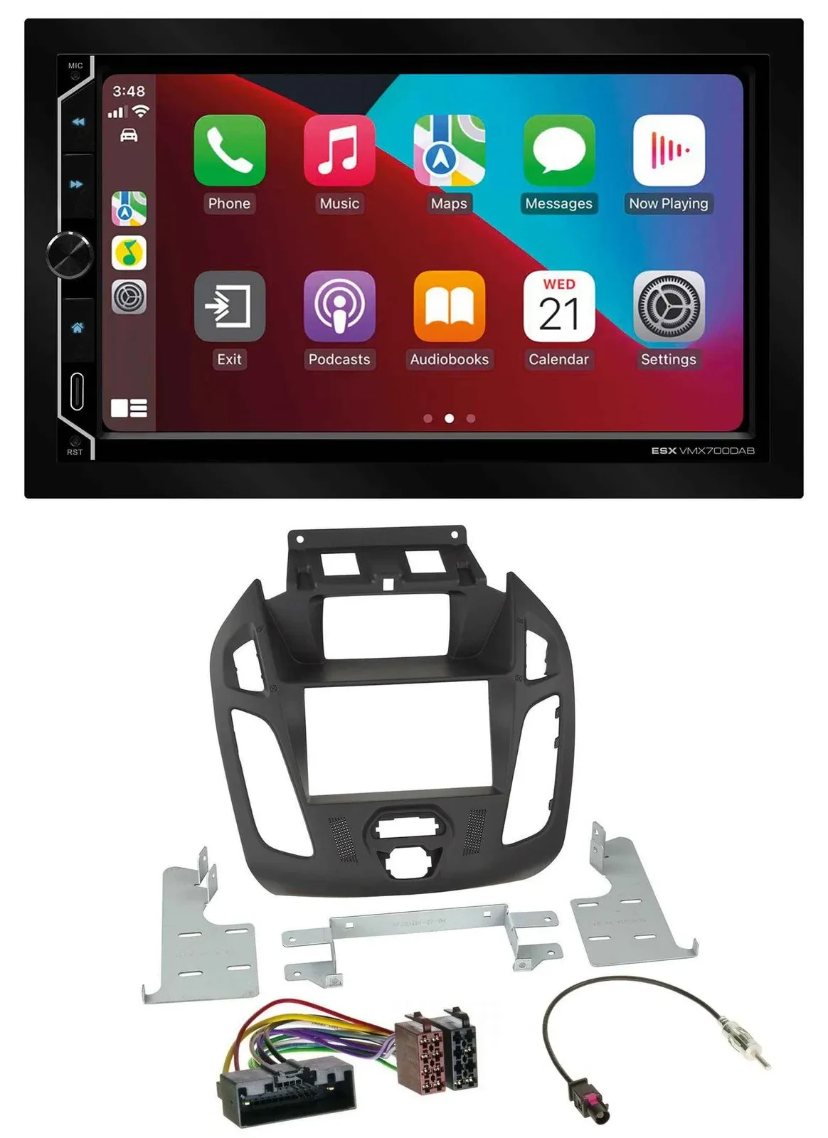 ESX 2DIN DAB USB MP3 Bluetooth Autoradio für Ford Transit 2012-2018 Display Conn