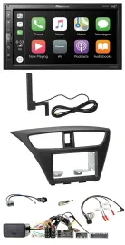 Pioneer USB 2DIN Bluetooth DAB Lenkrad Autoradio für Honda Civic ab 12 schwarz