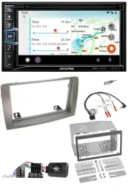 Alpine Bluetooth TMC USB DAB 2DIN Lenkrad Navigation für Lancia Musa 2004-2012