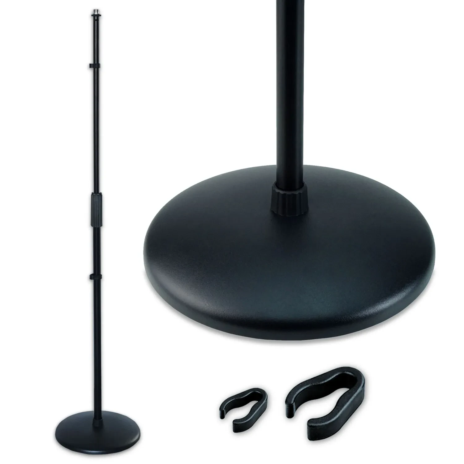 Микрофонная стойка keepdrum MS015 прямая, телескопическая, круглое основание