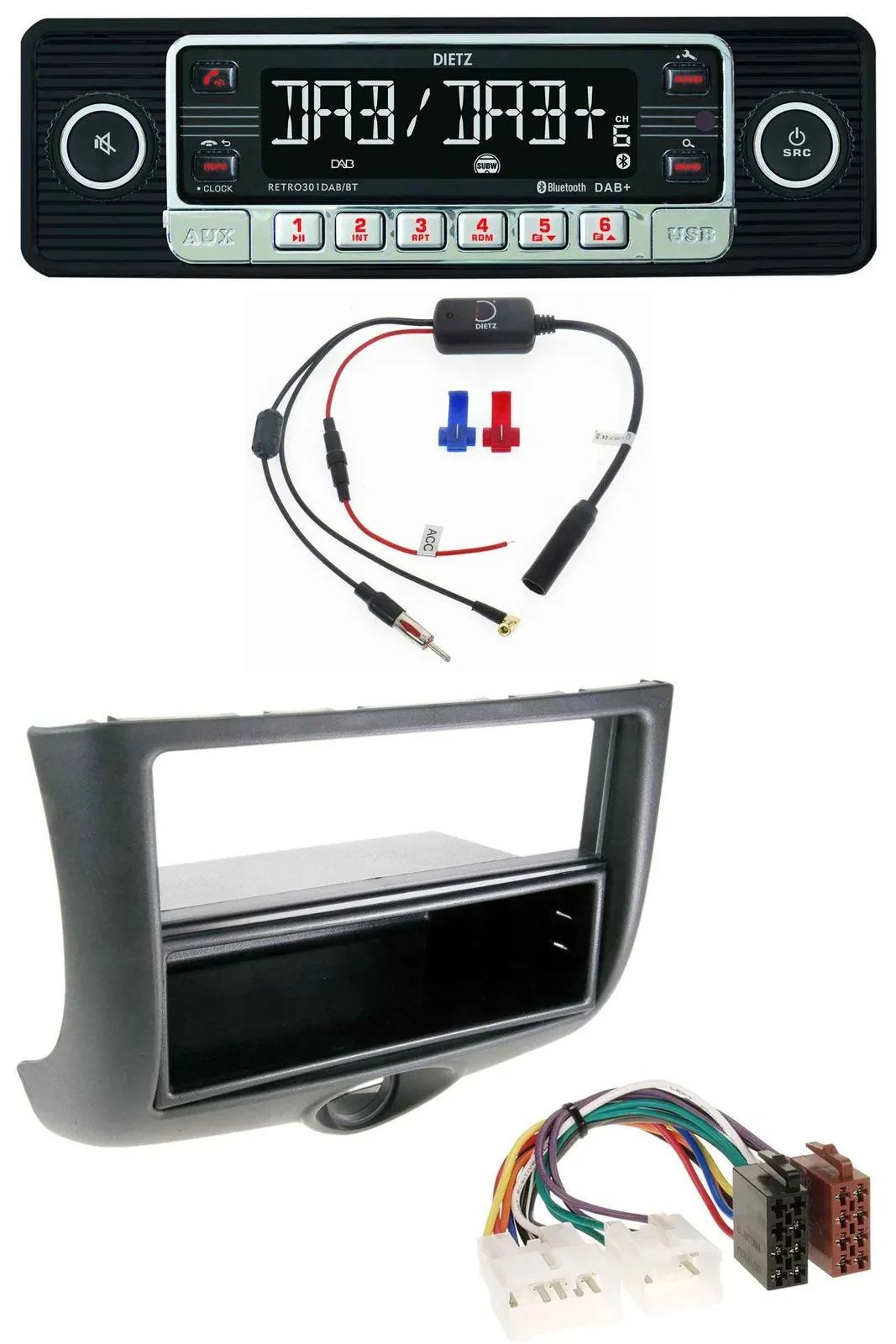 Dietz MP3 DAB Bluetooth USB Autoradio für Toyota Yaris (1999-2003)