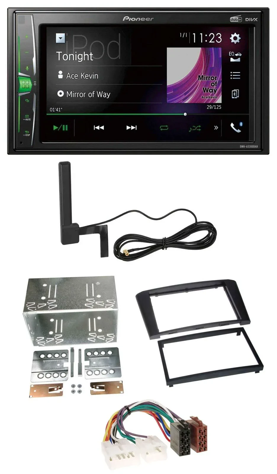 Pioneer MP3 DAB AUX 2DIN Bluetooth Autoradio für Toyota Avensis 2003-2009