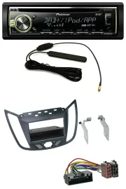 Автомагнитола Pioneer MP3 USB CD DAB AUX, темно-серый, для Ford C-Max/Kuga