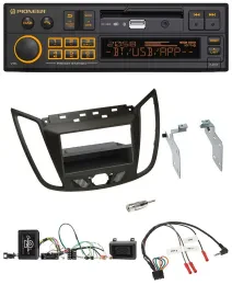 Автомагнитола Pioneer DAB, USB, Bluetooth для Ford C-Max/Kuga коричневая