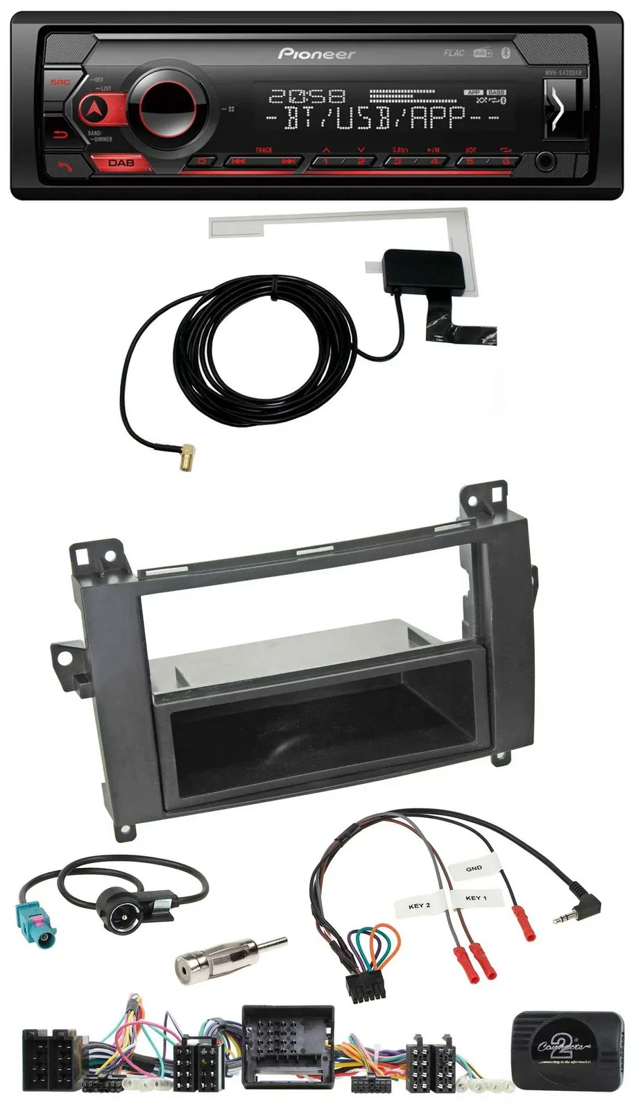 Pioneer DAB USB Lenkrad Bluetooth Autoradio für Mercedes Vito Viano W639 Audio 5