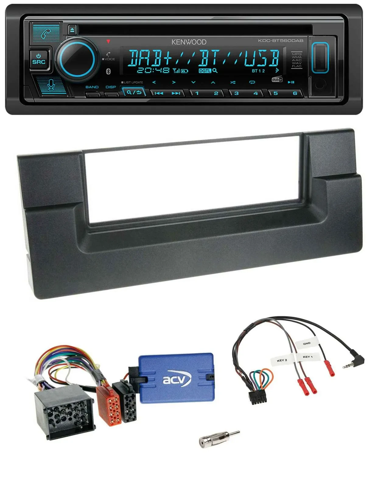 Kenwood Bluetooth DAB CD Lenkrad USB Autoradio für BMW 5er E39 1996-2001