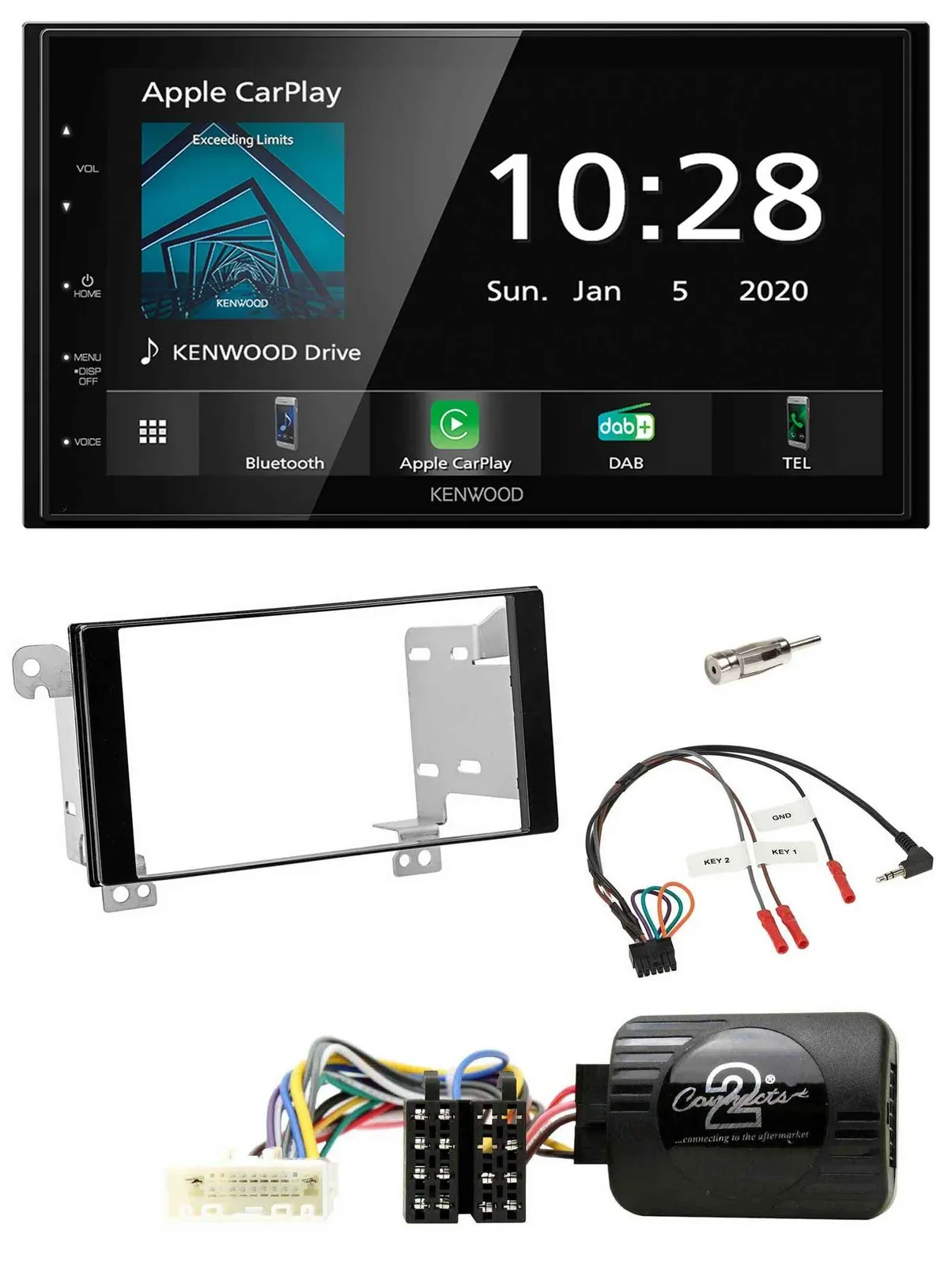 Автомагнитола для Subaru Forester SJ/Impreza Kenwood 2-DIN, Bluetooth, DAB, USB, управление на руле