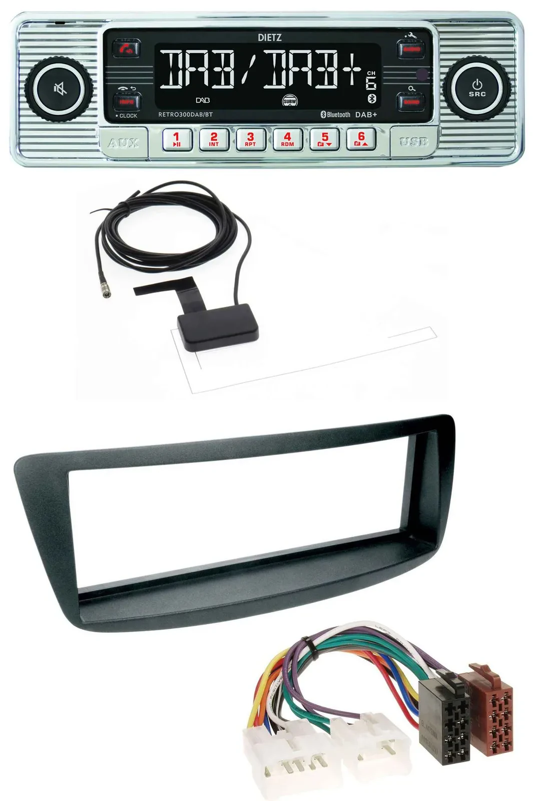 Автомагнитола для Toyota Aygo (AB1, 2005–2014) Dietz Bluetooth USB MP3 DAB