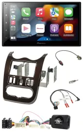 Pioneer DAB Bluetooth 2DIN USB Lenkrad Autoradio für Dacia ab 12 dunkelbraun