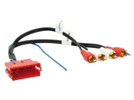Aktivsystemadapter Line-Out Adapter 2/4 Kanal Cinch Mini-ISO für Audi A2 A3 A4 A
