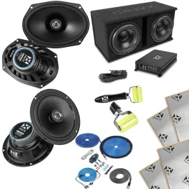 Комплект для автозвука NVX NPKG212 Dual 12" 500W RMS (набор) с 6x9" и 6.5" динамиками