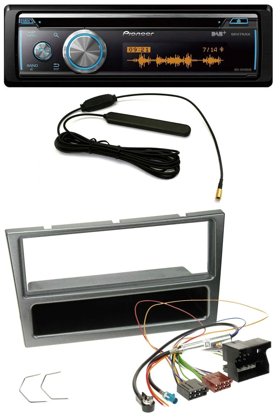 Pioneer CD USB Bluetooth DAB MP3 Autoradio für Opel Corsa C Quadlock 2004-2006 a