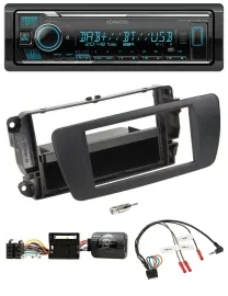 Kenwood Bluetooth Lenkrad DAB USB Autoradio für Seat Ibiza nitschwarz