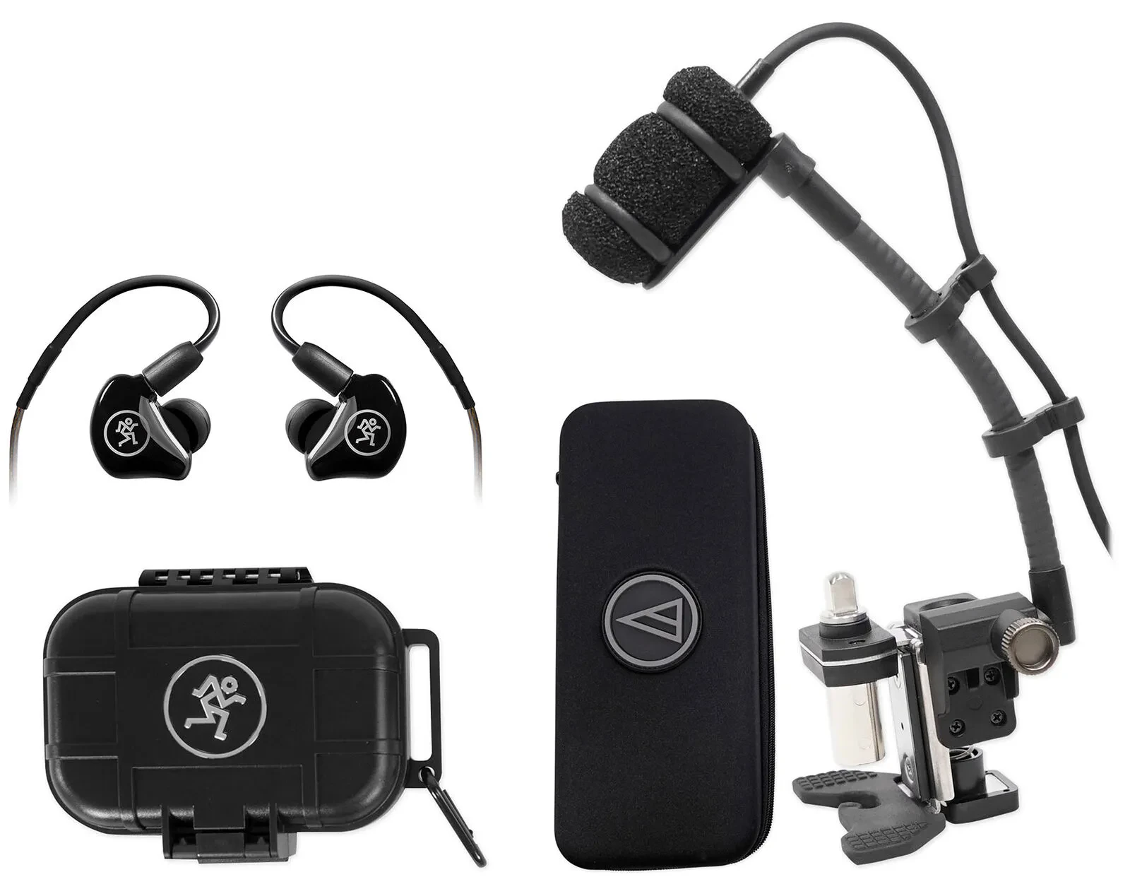 Микрофон проводной для инструментов Audio-Technica ATM350D (набор, с Mackie Bluetooth Monitors)