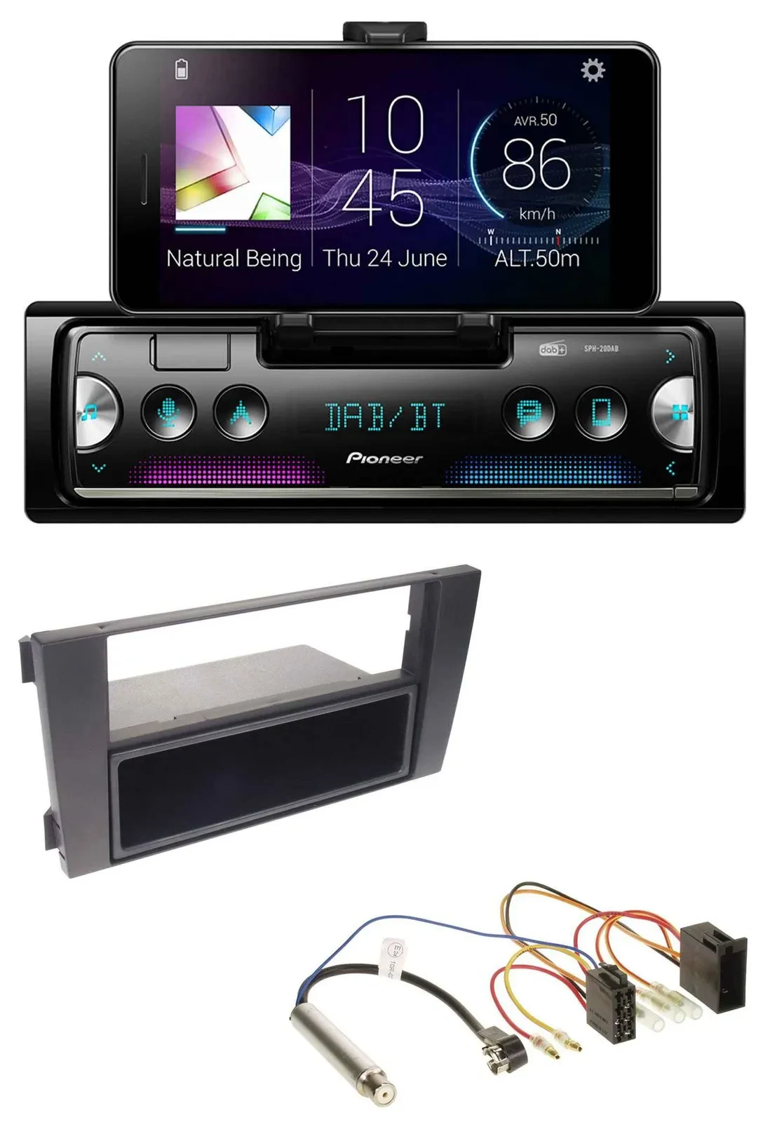 Автомагнитола Pioneer Bluetooth DAB USB для Audi A6 C5 (2001–2005) ISO