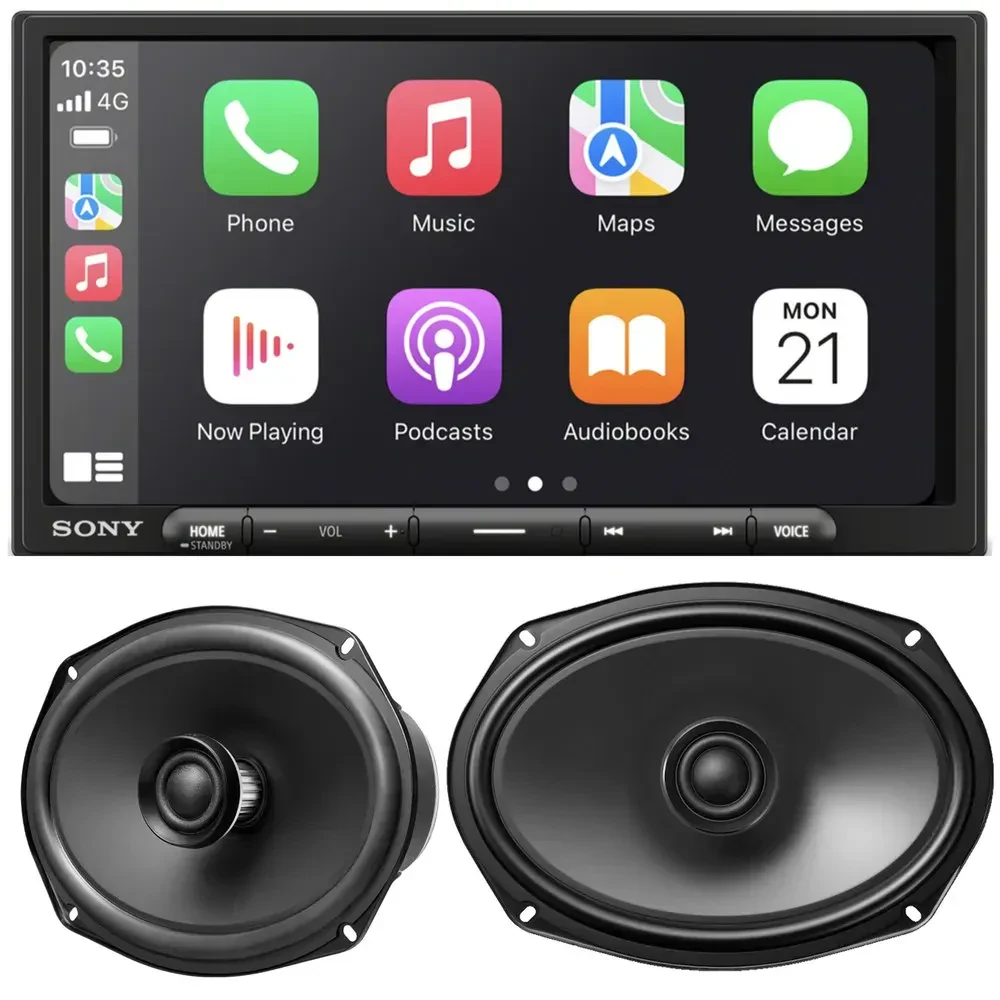 Автомагнитола Sony XAV-AX4000 6.95" (набор, с 6x9" динамиками Sony XS690GS)