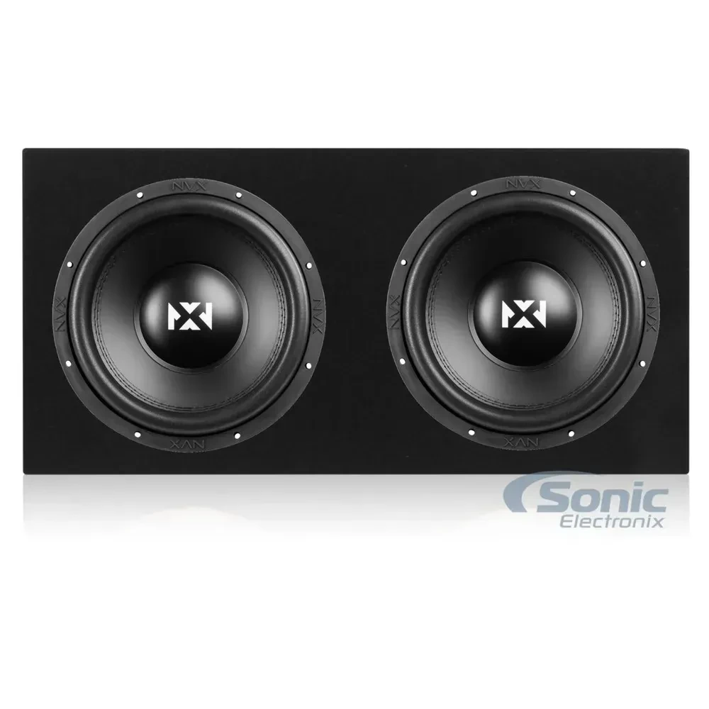 Сабвуфер пассивный для авто NVX VSW124v3 12", Dual 4-Ohm (набор, 2 шт.) + двойной закрытый корпус для 12"