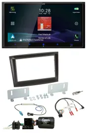 JVC USB Bluetooth 2DIN DAB Lenkrad Autoradio für Fiat Doblo ISO Can-Bus ab 15 sc