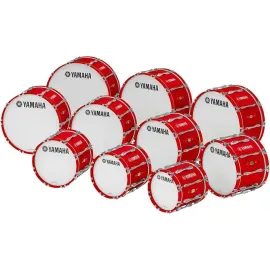 Yamaha 28" x 14" 8300 Series FieldCorps Marching Bass Drum Red Forest