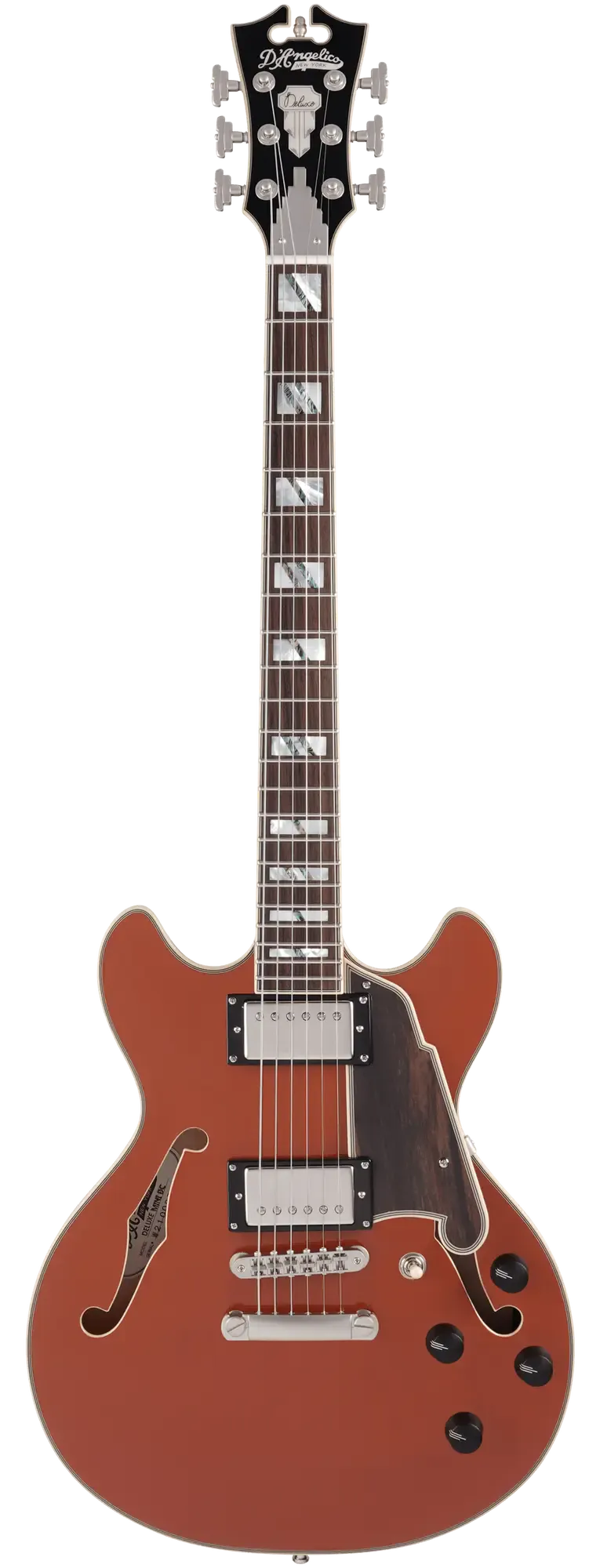 Электрогитара полуакустическая D'Angelico Deluxe Mini DC Limited Edition Rust