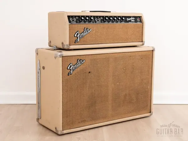 1964 Fender Tremolux Black Panel Pre-CBS Piggyback Head & 2x10 Cab, Blonde