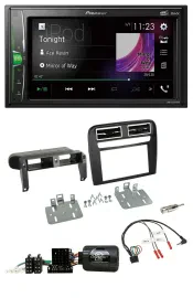 Автомагнитола Pioneer 2DIN, DAB, USB, Bluetooth, для Fiat Grande Punto 2006–2009, черный