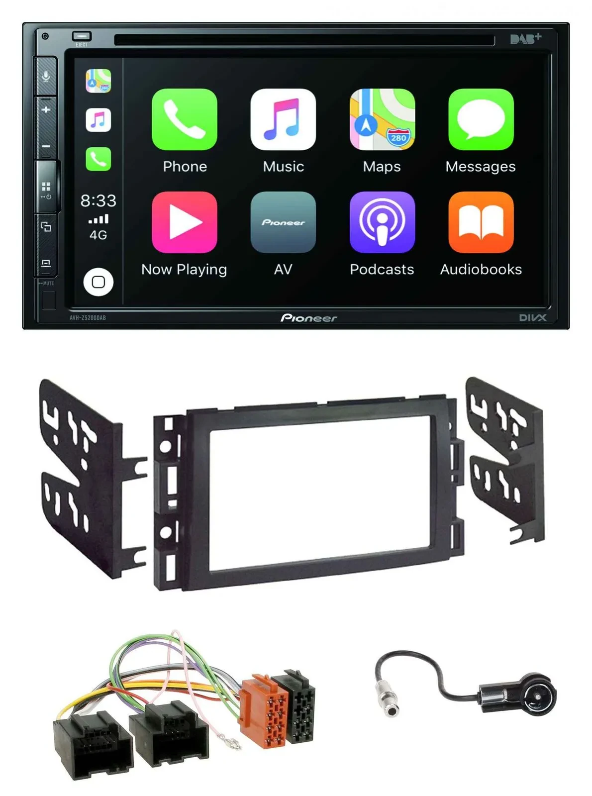 Pioneer DVD 2DIN MP3 DAB Bluetooth USB Autoradio für Chevrolet Equinox Impala Mo