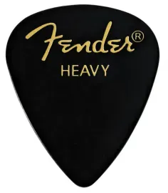 Fender 351 Classic Celluloid Guitar Picks - BLACK - HEAVY - 144-Pack (1 Gross)