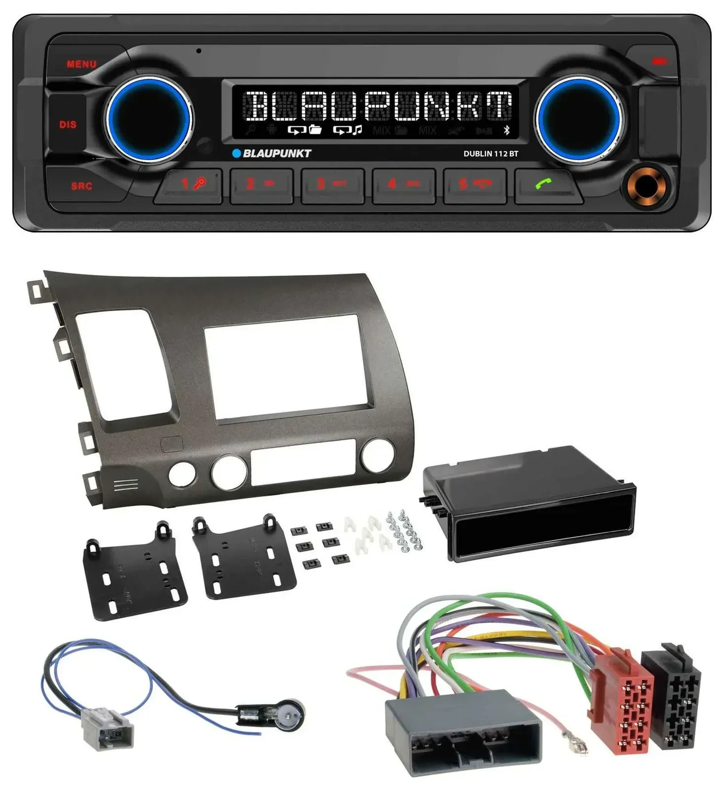 Blaupunkt MP3 Bluetooth USB AUX Autoradio für Honda Civic Hybrid FD3 06-10 anthr