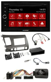 Blaupunkt 2DIN Lenkrad Bluetooth USB TMC DAB Navigation für Honda Civic 06-10 Hy