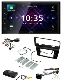 JVC DAB 2DIN Lenkrad Bluetooth USB Autoradio für VW Golf VII 7 2012-2018 Infoada