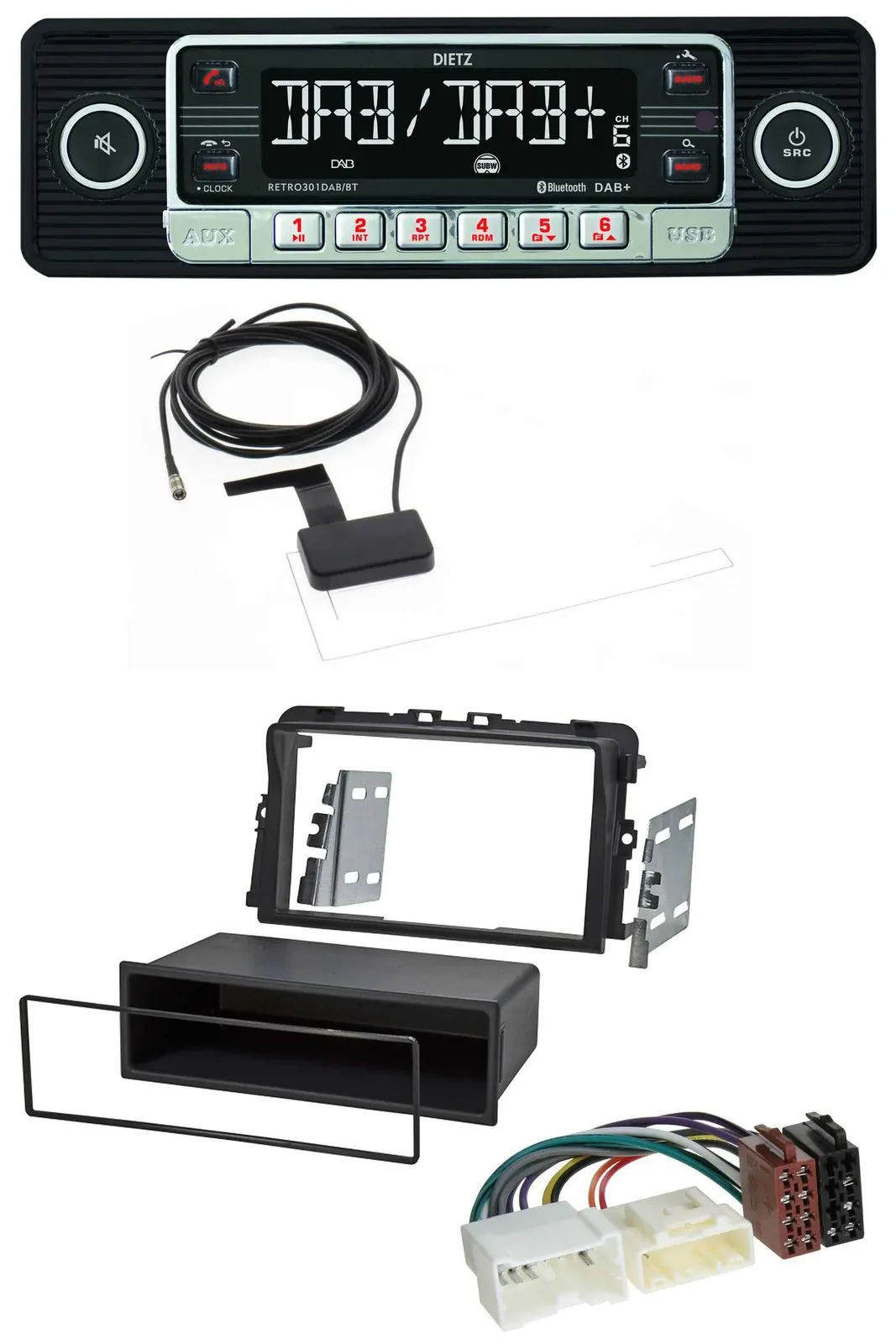 Dietz DAB Bluetooth USB MP3 Autoradio für Opel Vivaro Combi J7 Kasten F7 11-15