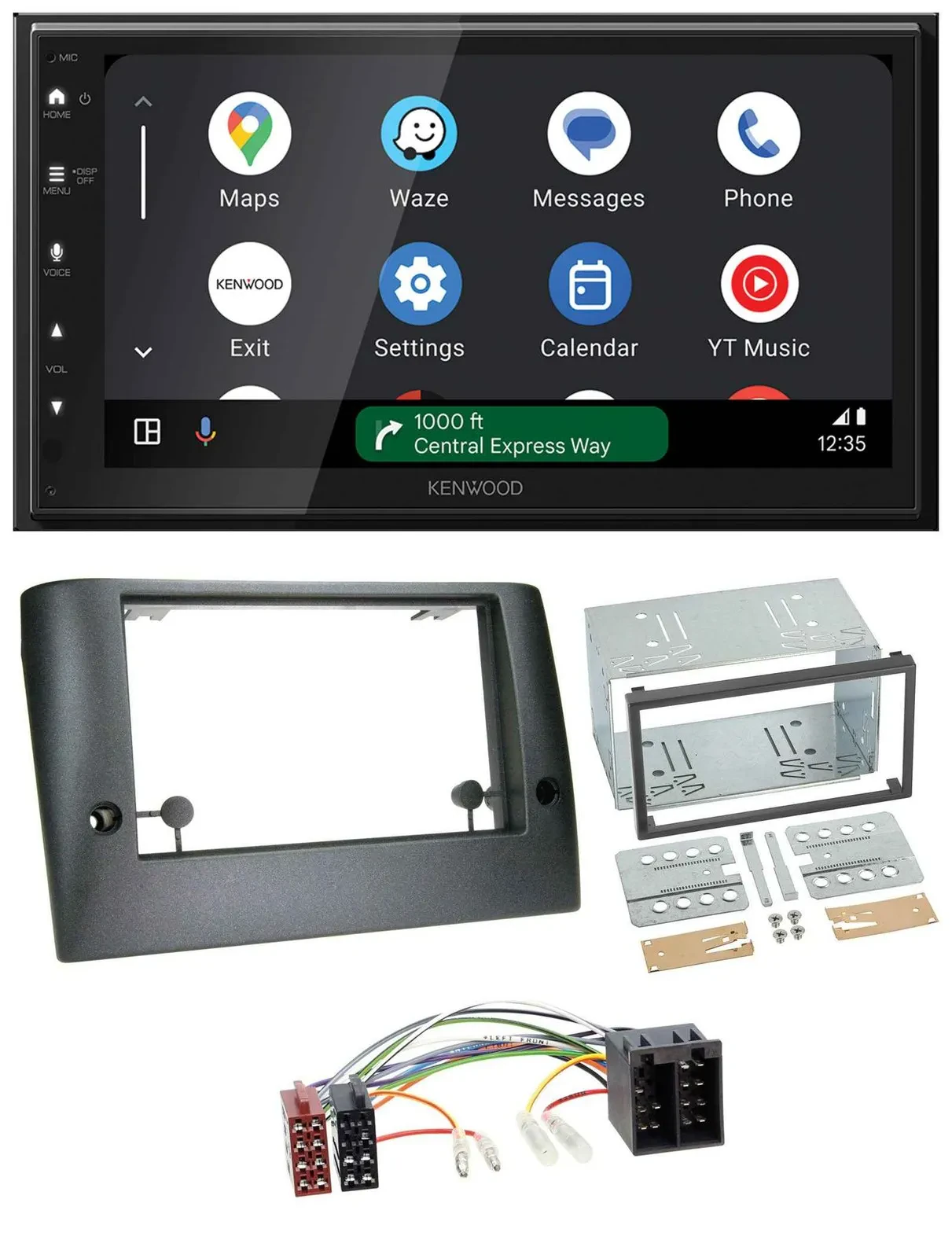 Автомагнитола Kenwood 2DIN, DAB, Bluetooth, USB, MP3 для Fiat Stilo (с 2005)