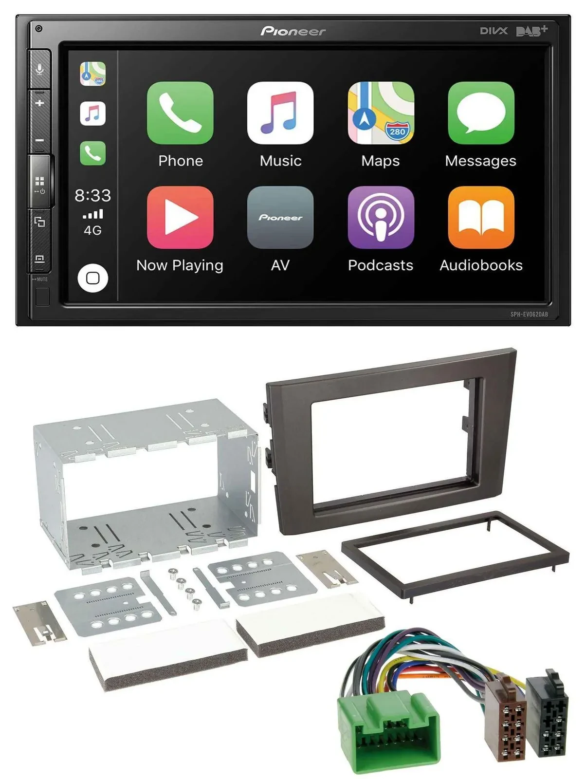 Pioneer USB MP3 DAB 2DIN Bluetooth Autoradio für Volvo XC 90 07-14 16 Pin