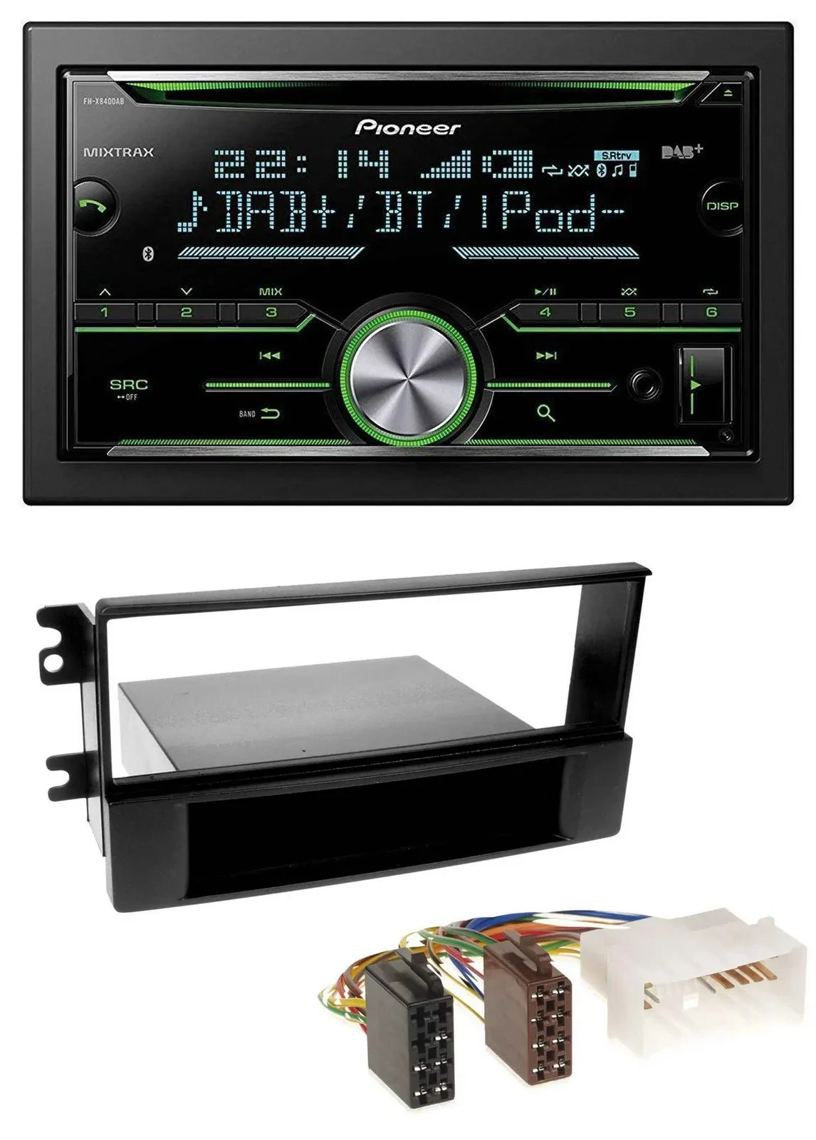 Pioneer Bluetooth MP3 DAB 2DIN USB CD Autoradio für Kia Sportage II 2005-2009