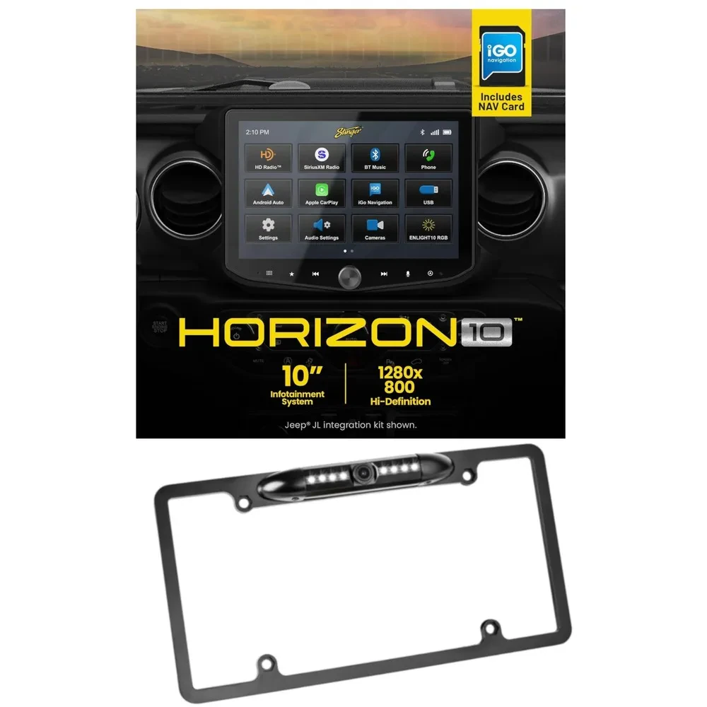 Stinger HORIZON10 iX210-NAV Receiver w/ 50% Off Belva BLPCAM2 Backup Cam