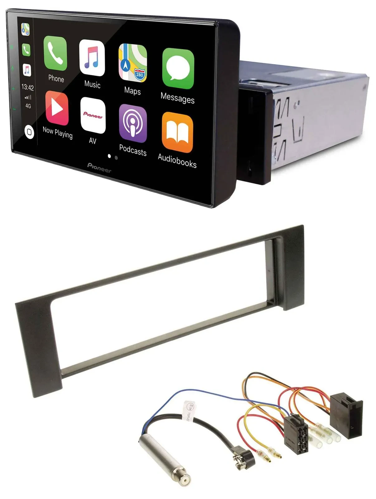 Pioneer Bluetooth MP3 DAB USB Autoradio für Audi A4 (B6, 00-04) - ISO