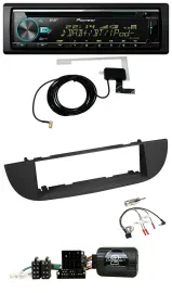 Автомагнитола для Fiat 500 Pioneer CD, USB, DAB, черный