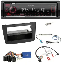 Kenwood Lenkrad Bluetooth USB DAB Autoradio für Alfa Romeo Mito 13-18 955 ISO sc