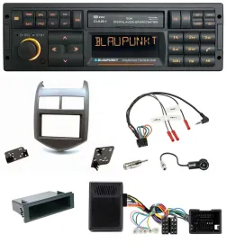 Blaupunkt USB DAB SD Lenkrad Bluetooth Autoradio für Chevrolet Aveo ab 11 dunkel