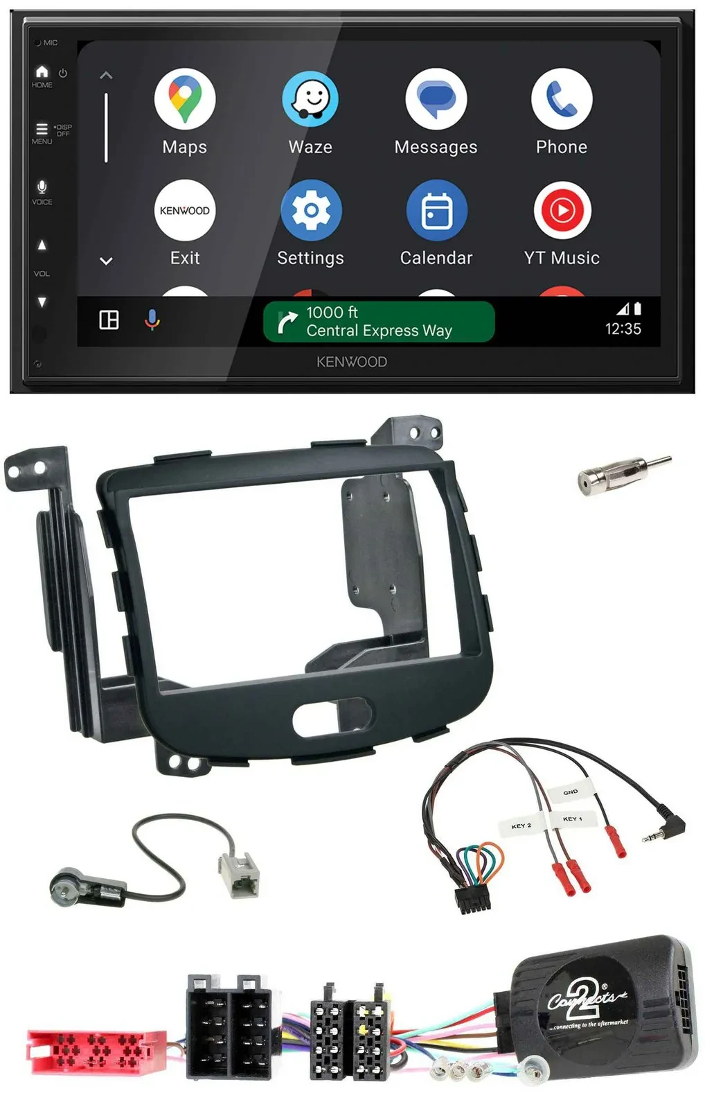Kenwood DAB Bluetooth USB Lenkrad 2DIN Autoradio für Hyundai i10 09-13 Rubber To